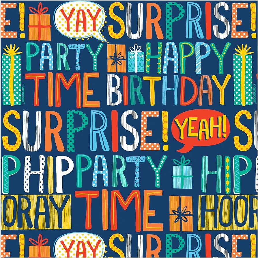 Gift Wrap Happy Birthday Letter