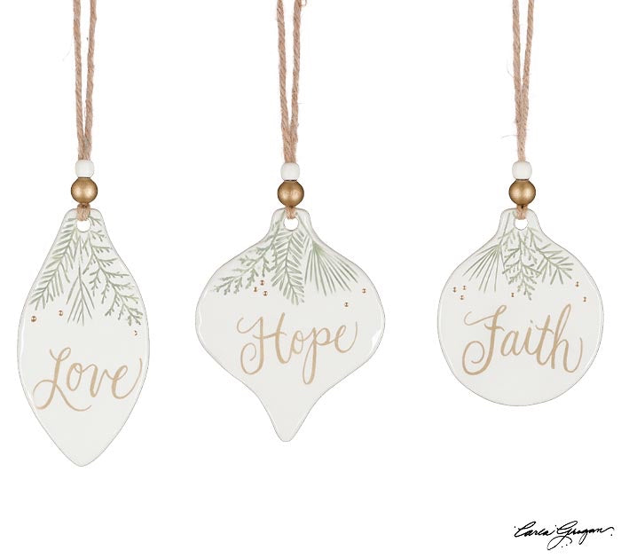 Ceramic Green Sprigs Ornament