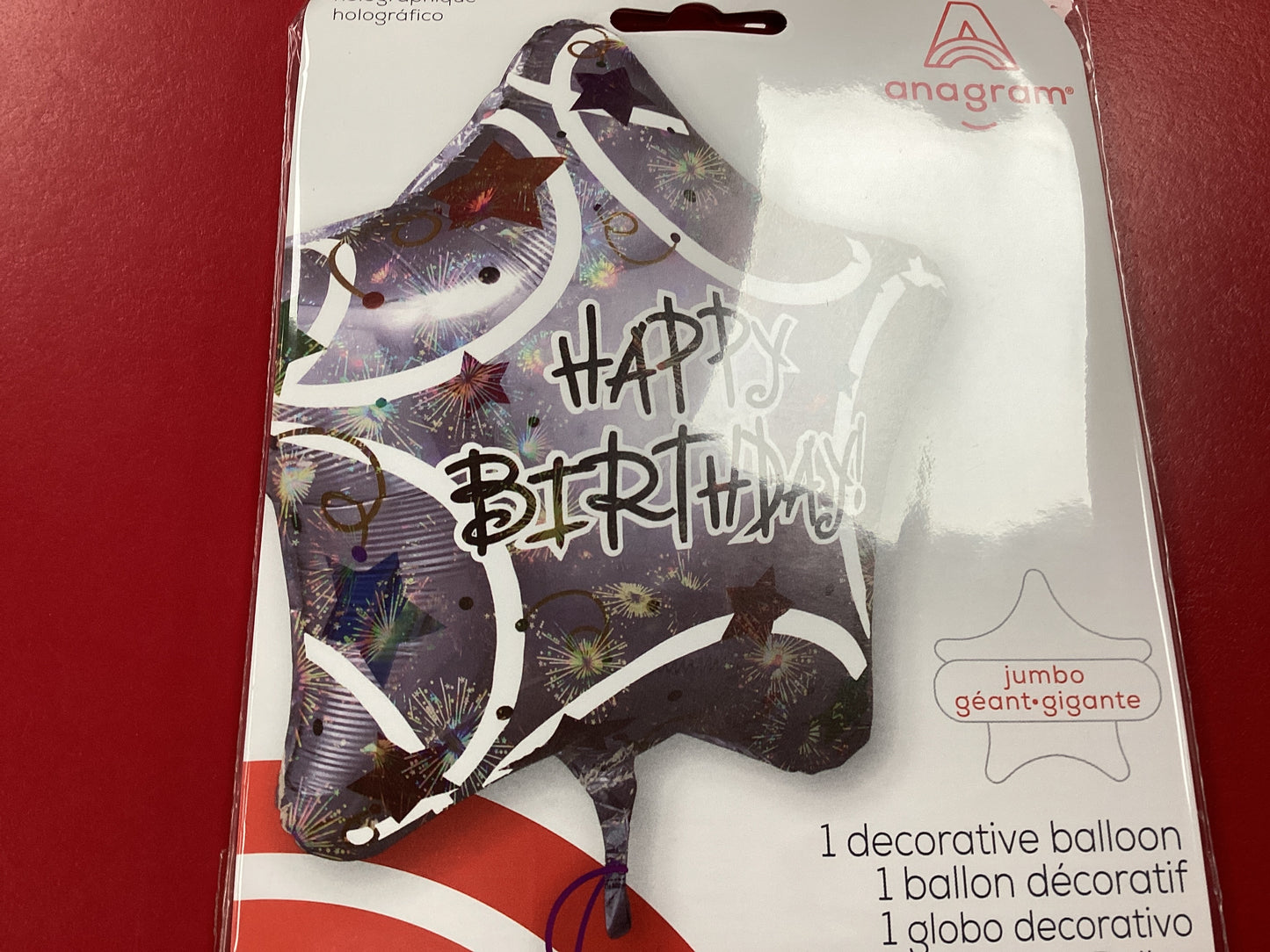 Holographic Happy Birthday Star 32inch