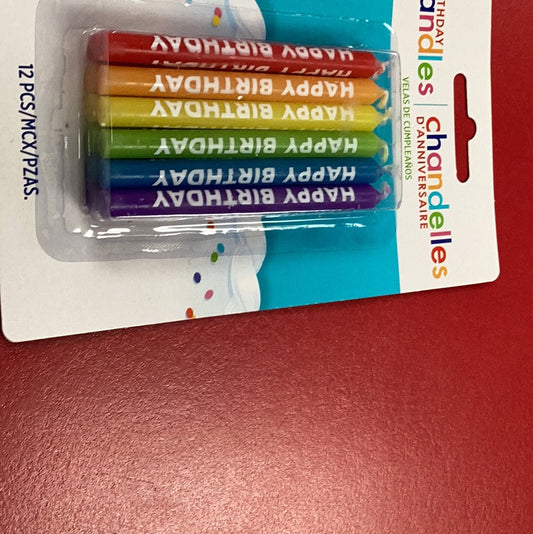 Happy Birthday Rainbow Candles
