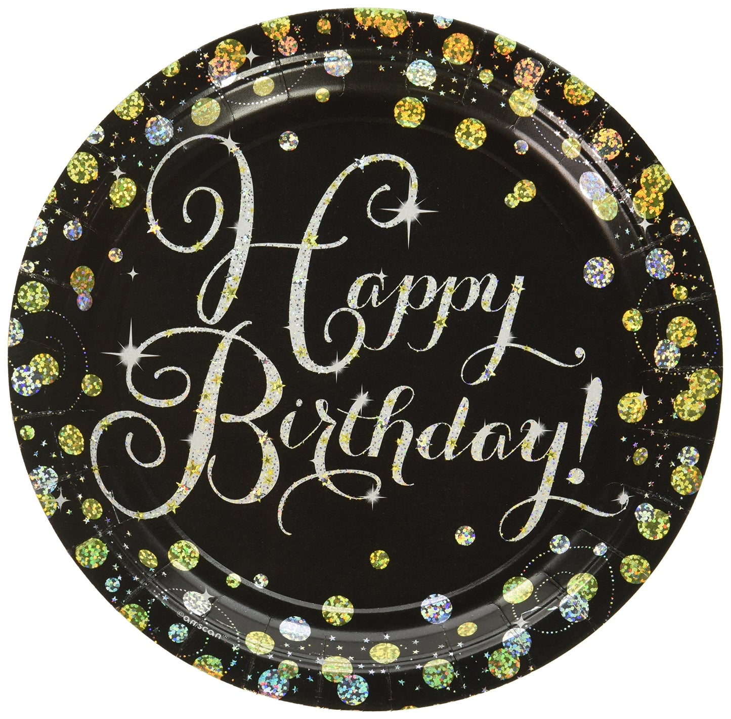 Sparkling Happy Birthday Appetizer Plates