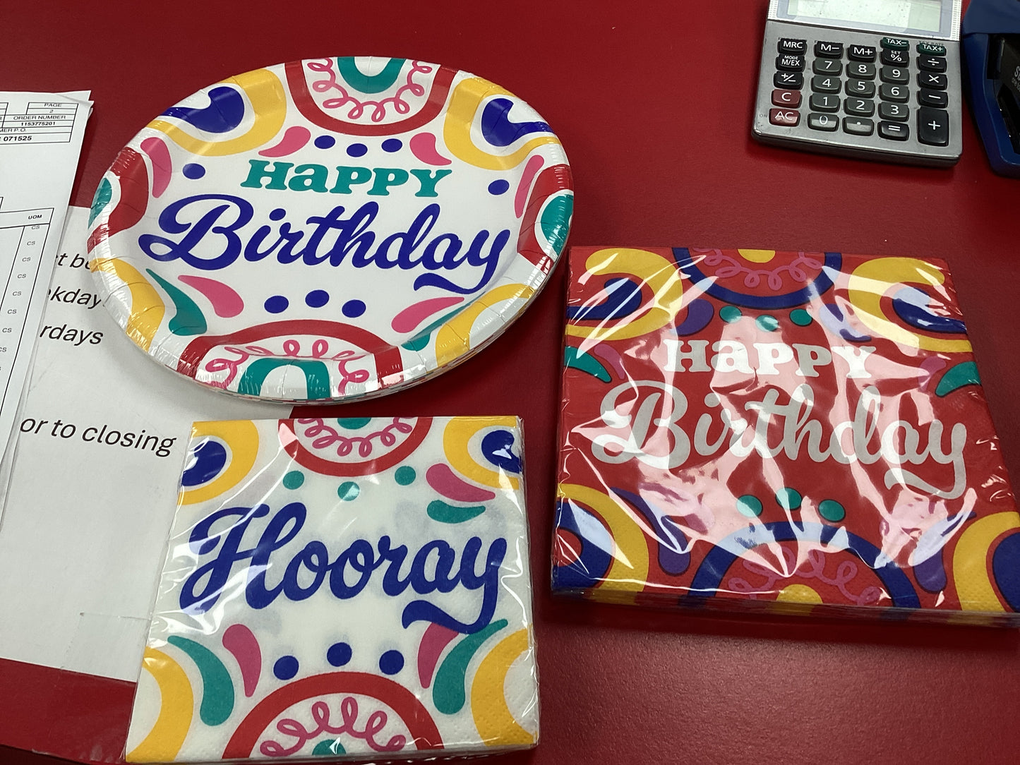 Birthday Swirls Large Napkins