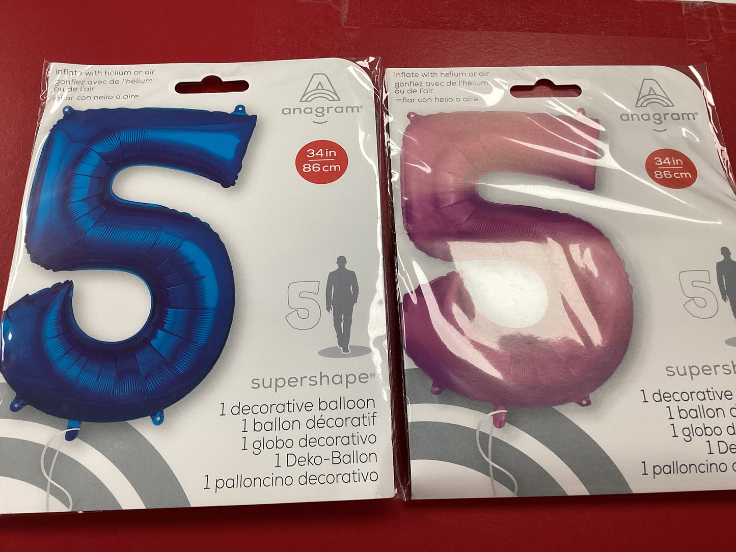 Number Balloons 34 inch - Blue