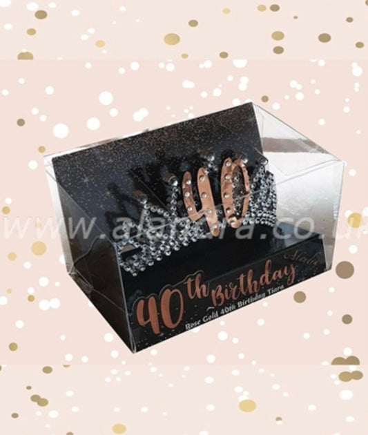 Rose Gold 40th Birthday Tiara