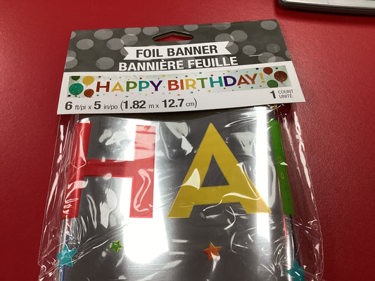 Foil Happy Birthday Banner