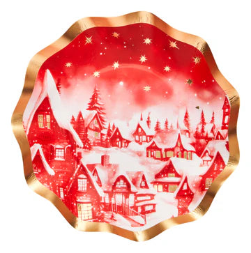 Christmas Village Appetizers Plate