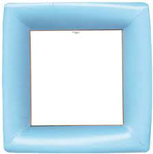 Grosgrain Lt Blue Square Plate