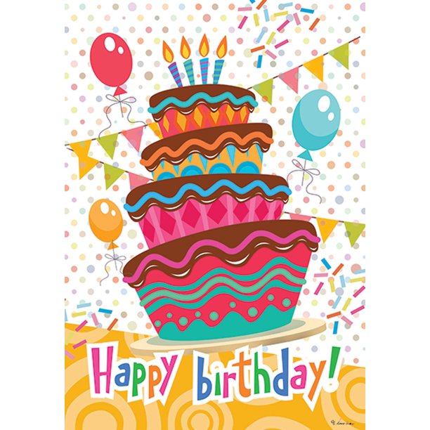 Garden Flag Happy Birthday