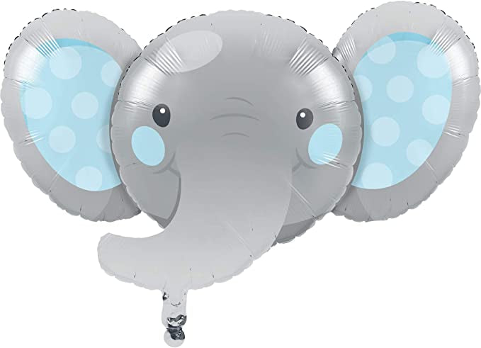 Baby Boy Elephant Foil Balloon