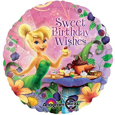 Tinkerbell Sweet Birthday Wishes Foil Balloon