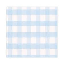 Blue Gingham Cocktail Napkin