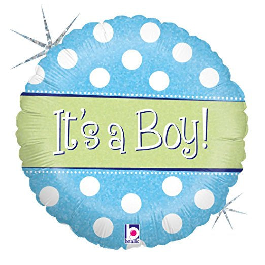 It’s a Boy dots Foil Balloon
