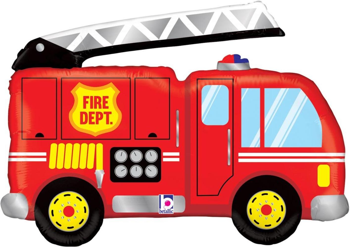 Firetruck Red 40 inch Foil Balloon