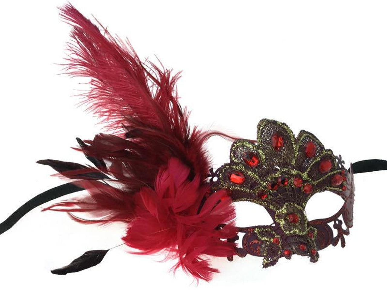 Burgundy Masquerade Mask