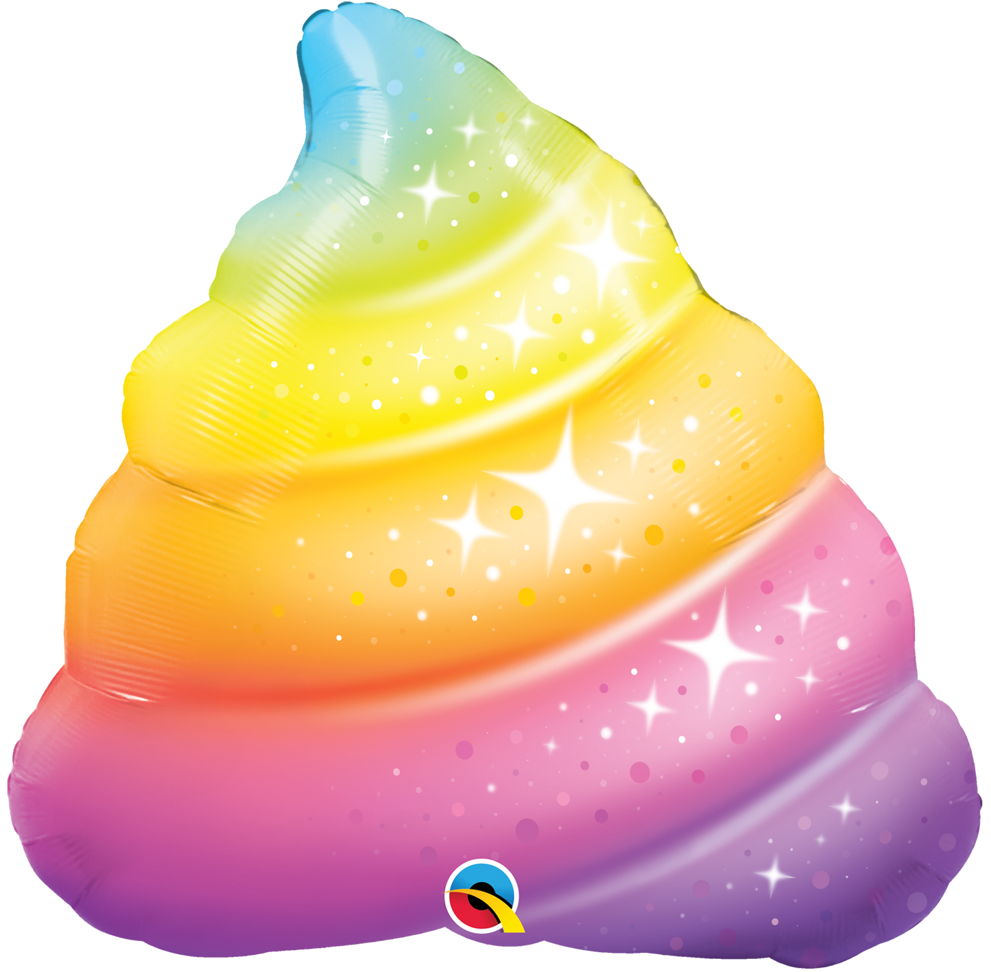 Rainbow Poop Shape Foil Balloon