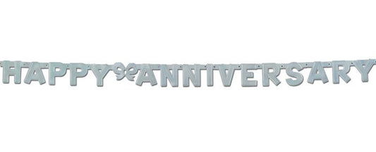 Happy Anniversary Silver Banner
