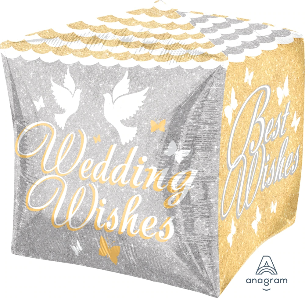 Wedding Wishes Cube Foil Balloon