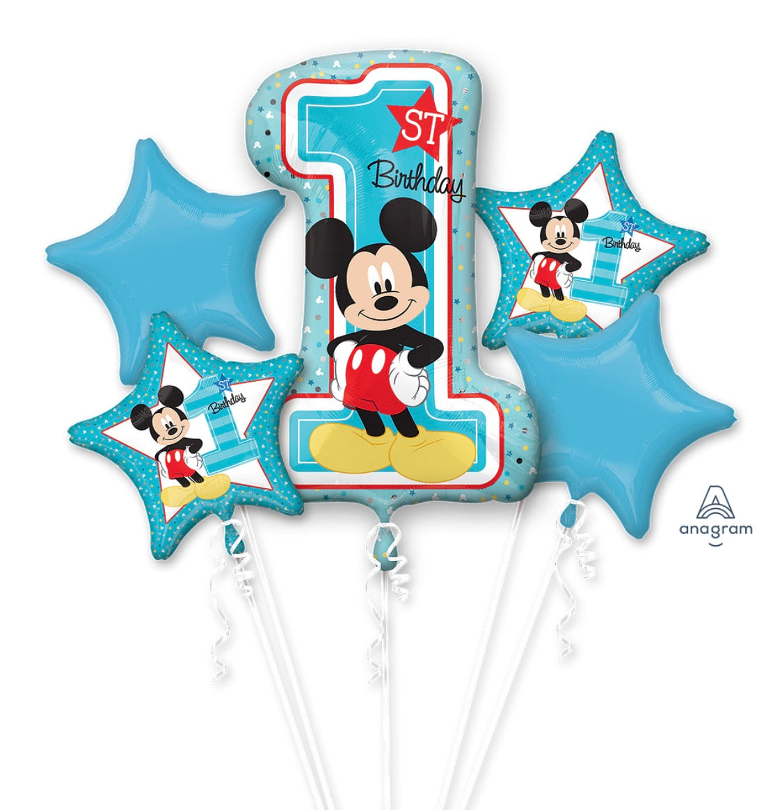 Mickey Mouse 1st Balloon Bouquet