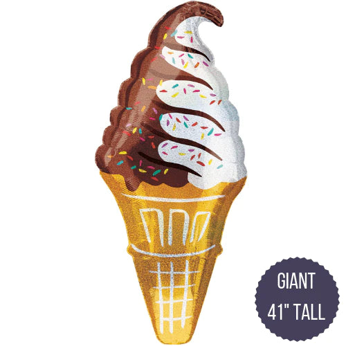 Ice Cream Cone Foil Balloon