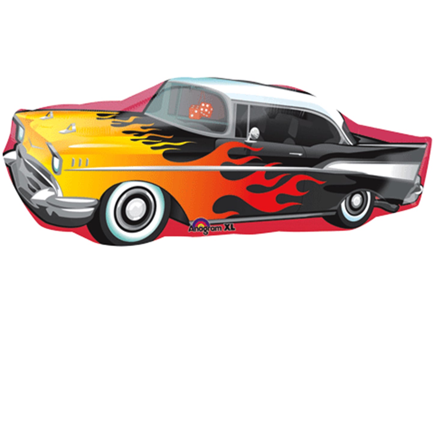 50s Rockin Car Foil Balloon