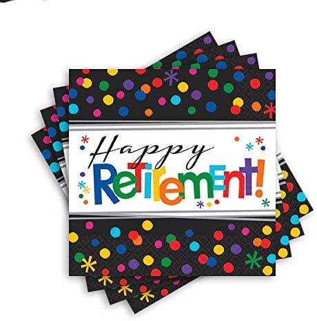 Happy Retirement Beverage Napkins