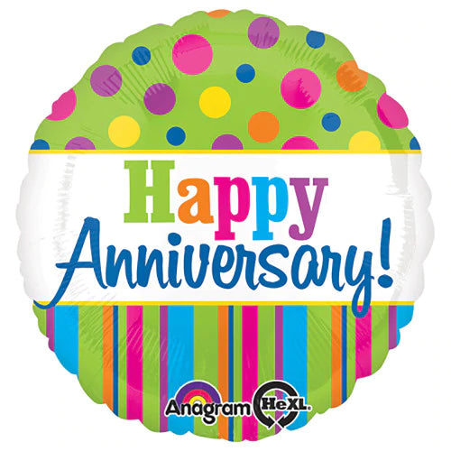 Bright Anniversary Foil Balloon