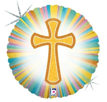 Holographic Cross Foil Balloon