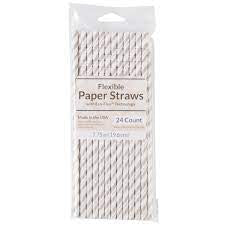 Silver Paper Straws