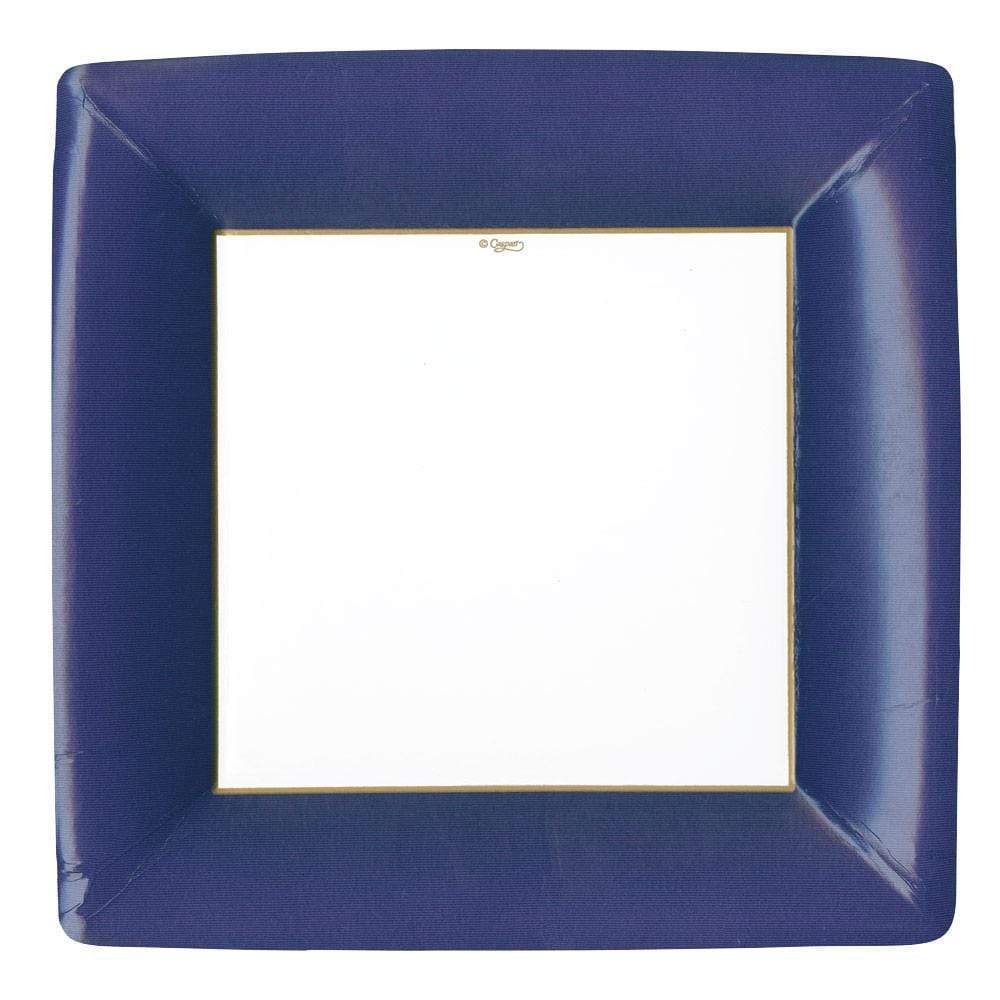 Navy Border Dinner Plate