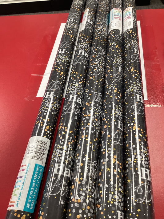 Happy Birthday Elegant Gift Wrap