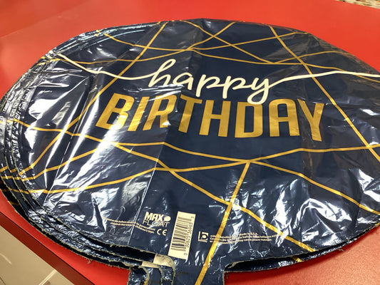 Blue/Gold Happy Birthday