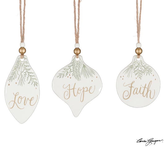 Ceramic Green Sprigs Ornament