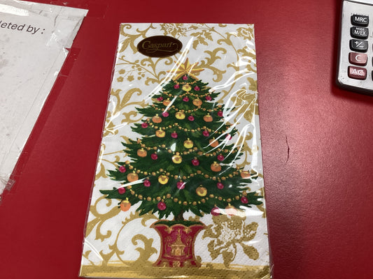 Caspari Gilded Tree Guest Towels