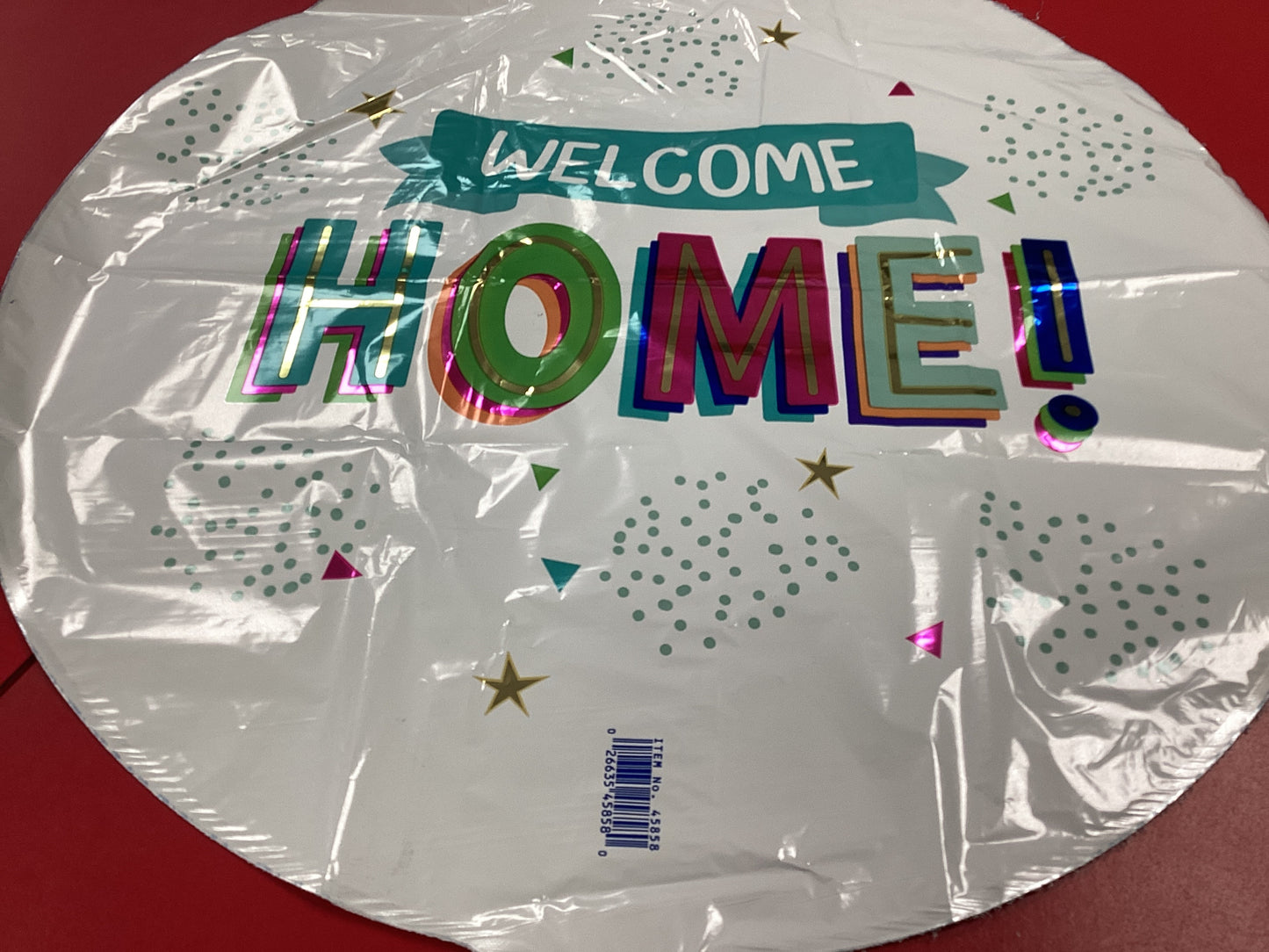 Welcome Home White Balloon
