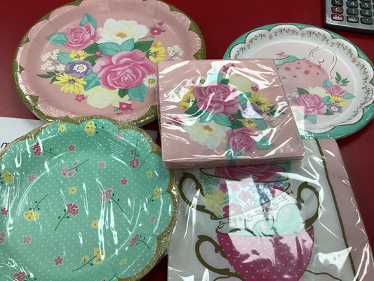 Floral Tea Party Dinner Napkins