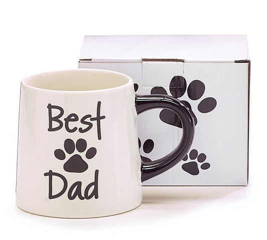 Best Dad Pawprint Mug