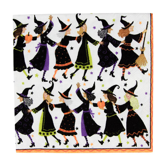 Caspari Witches Conga Line Cocktail Napkins