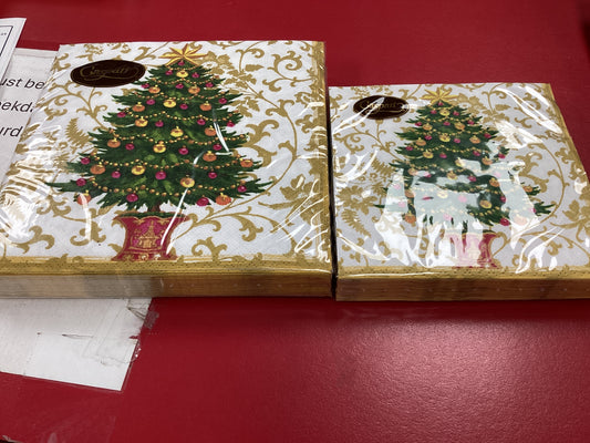 Caspari Gilded Tree Beverage Napkins