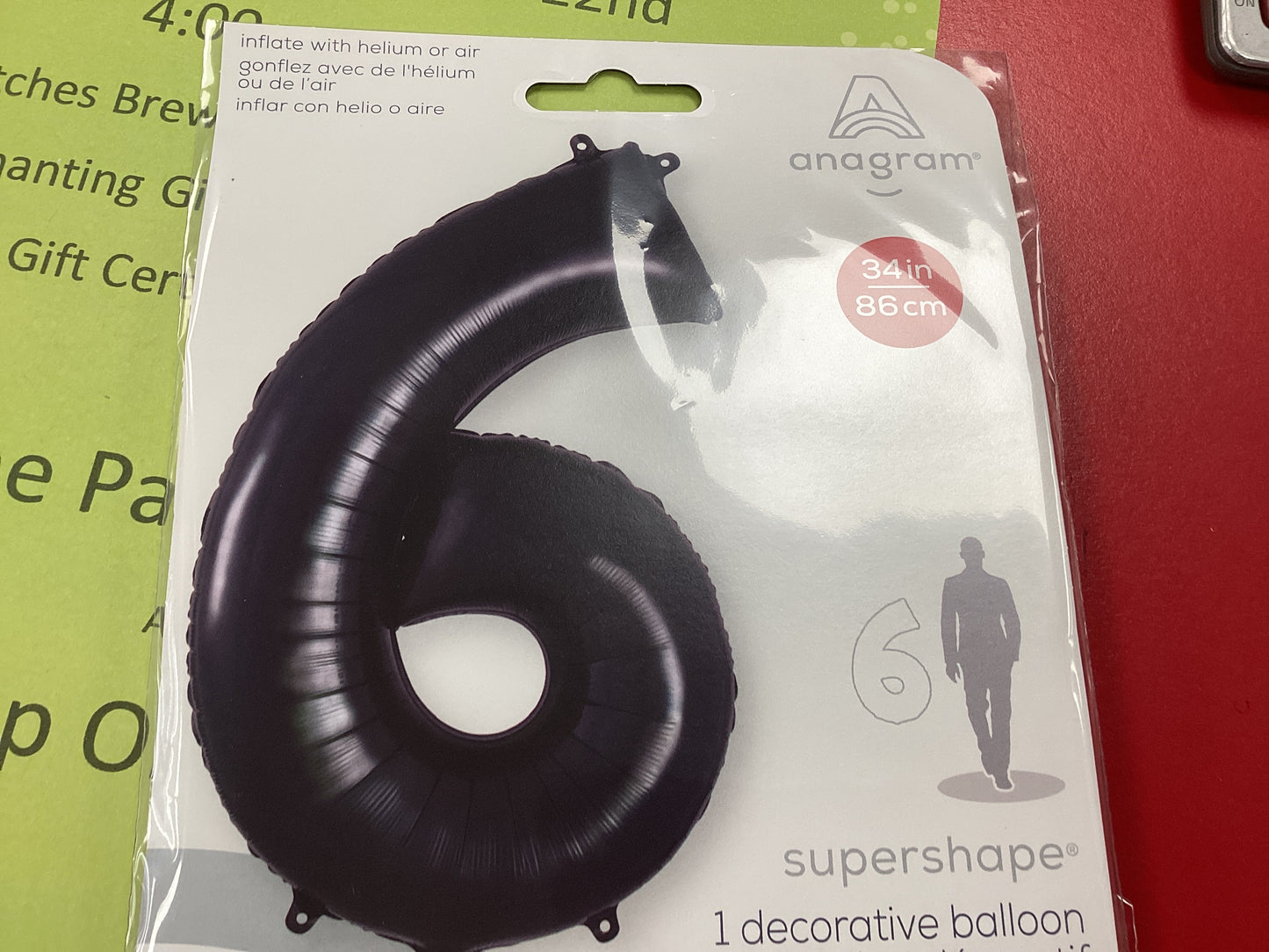 Number Balloons 34 inch - Black