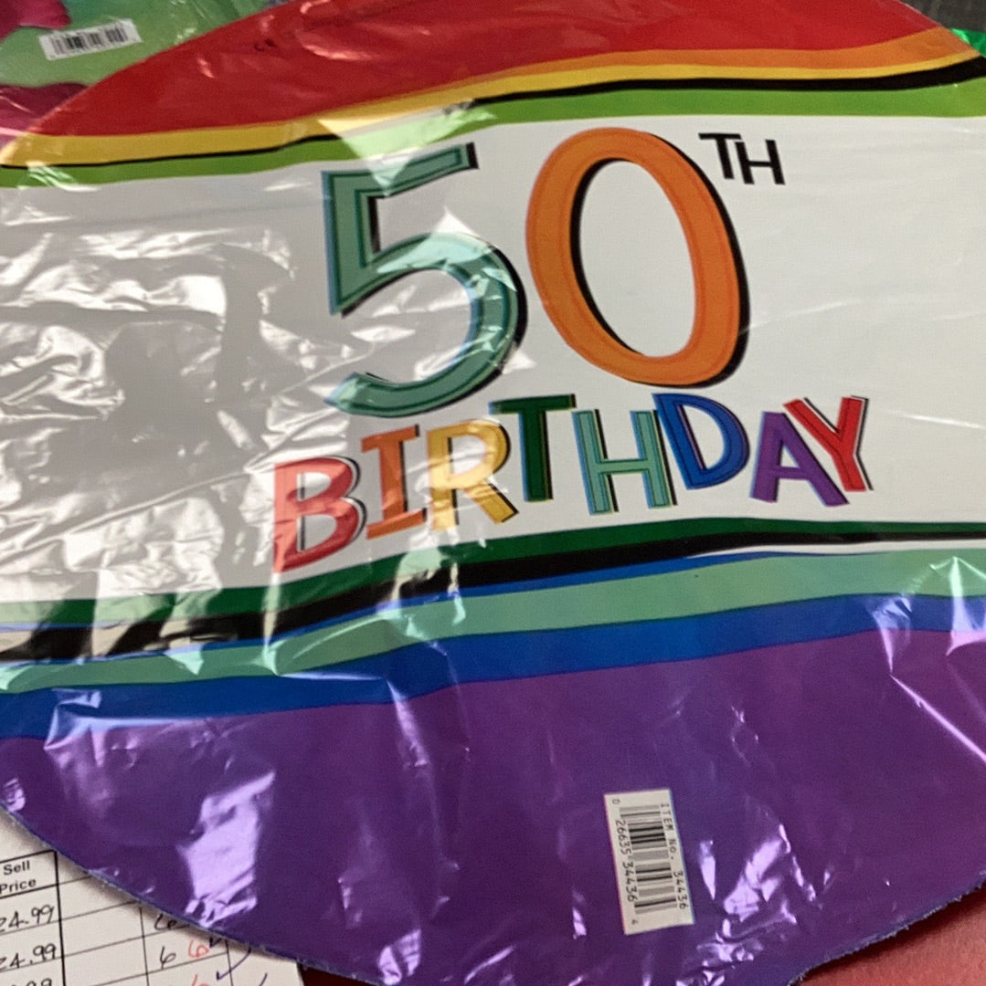 50 Birthday Stripe