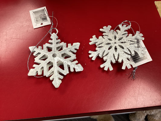 Snowflake glitter ornaments