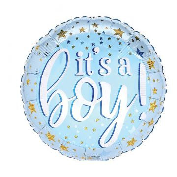 It’s a Boy gold stars Foil Balloon