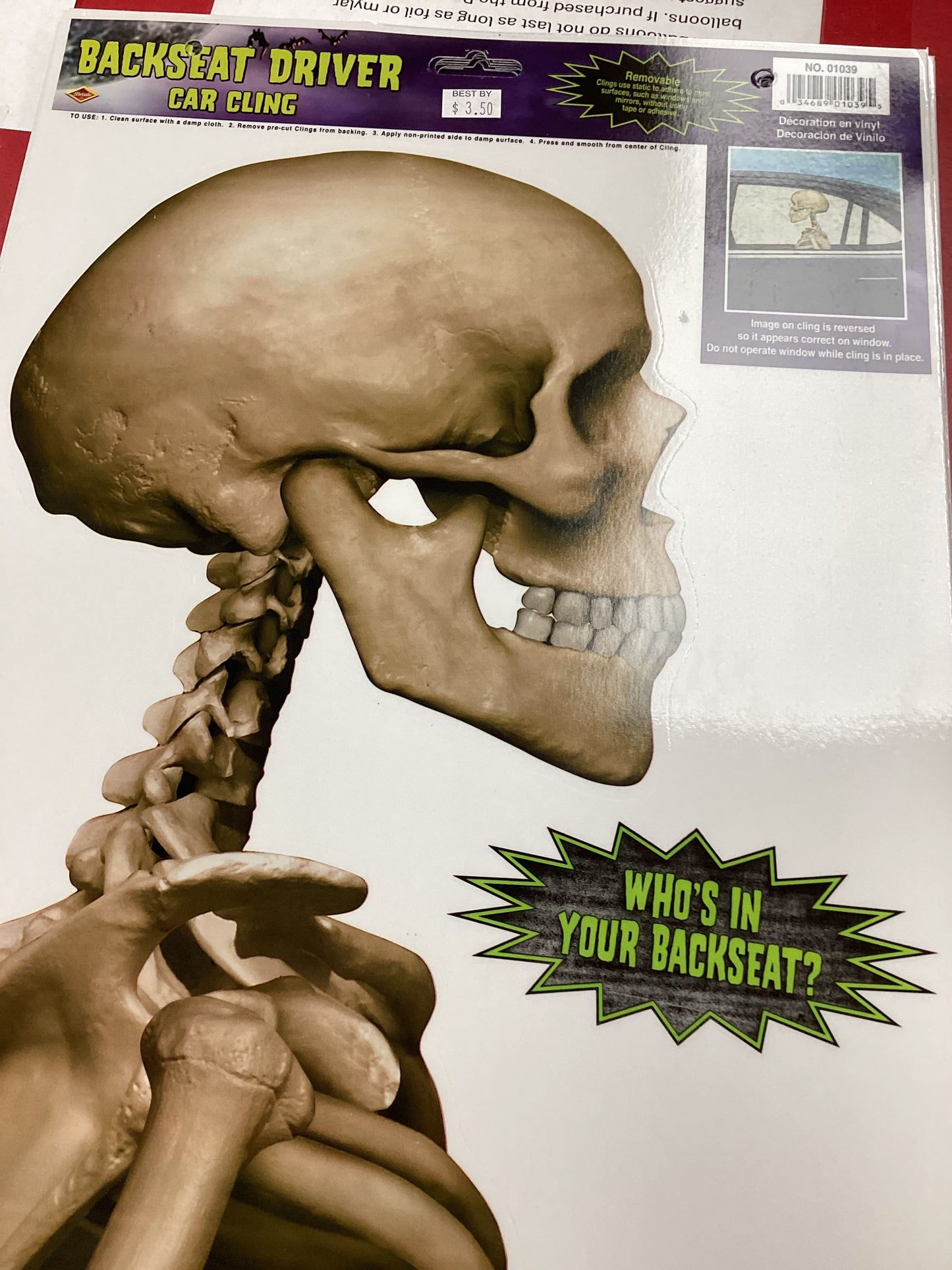 Skeleton Car Cling