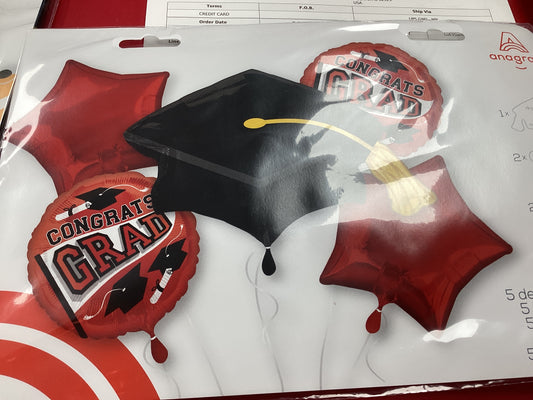 Red Congrat Grad Bouquet