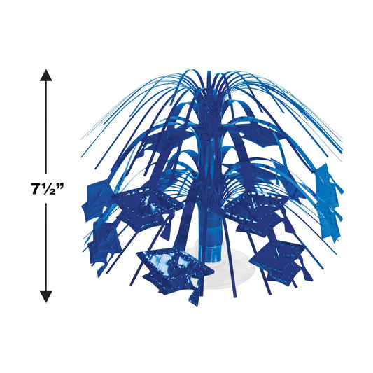 Grad Cap Mini Cascade Centerpiece-Blue