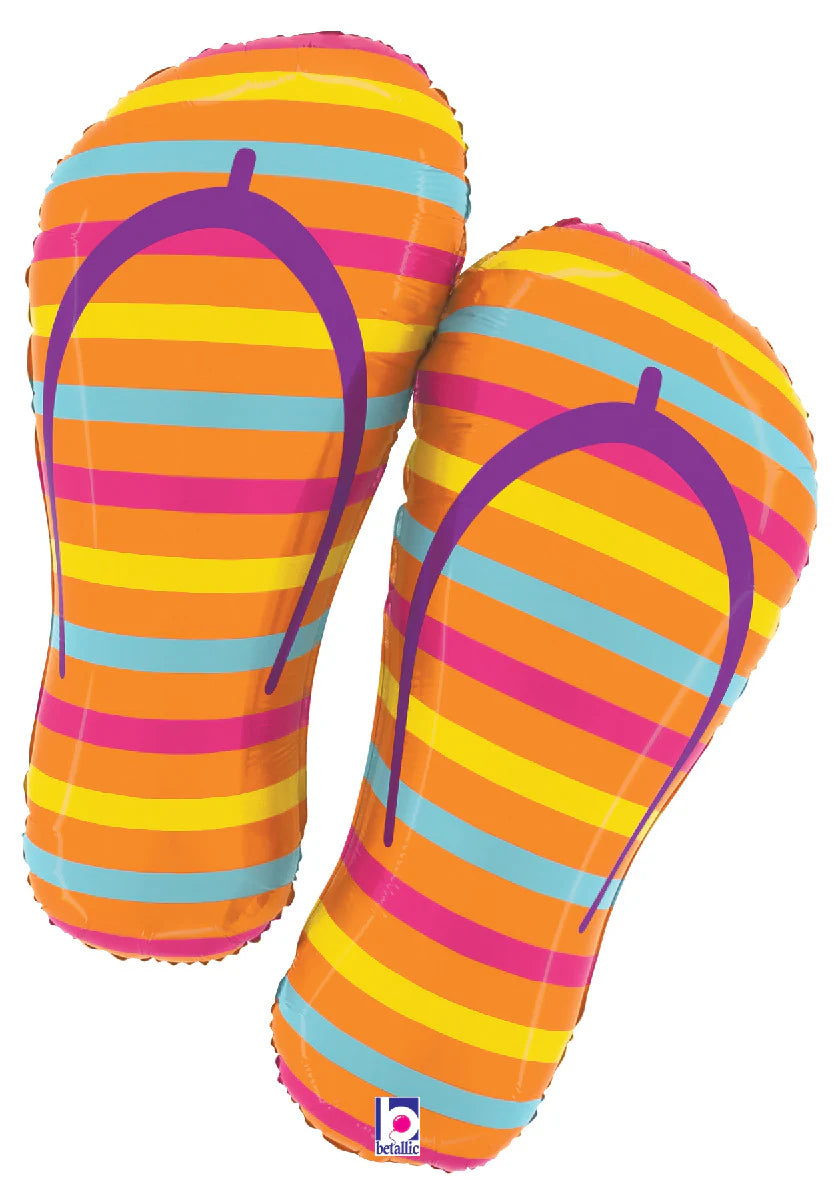 Striped Flip Flops Jumbo Balloon