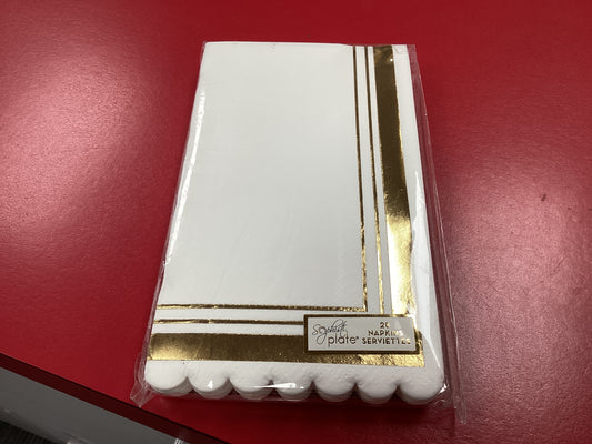 Gold Trim Guest Towels