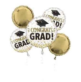Congrats Grad Gold Glitter Bouquet