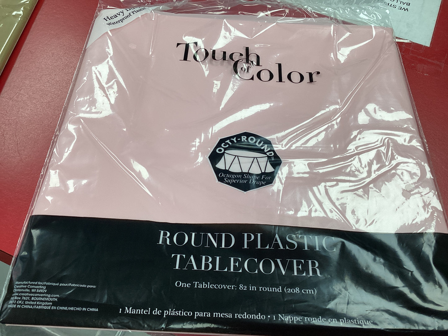 Pastel Pink Round Tablecloth