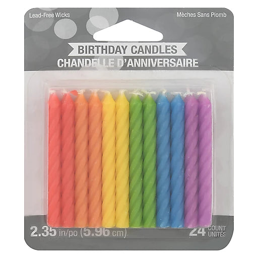 Rainbow Spiral Birthday Candles